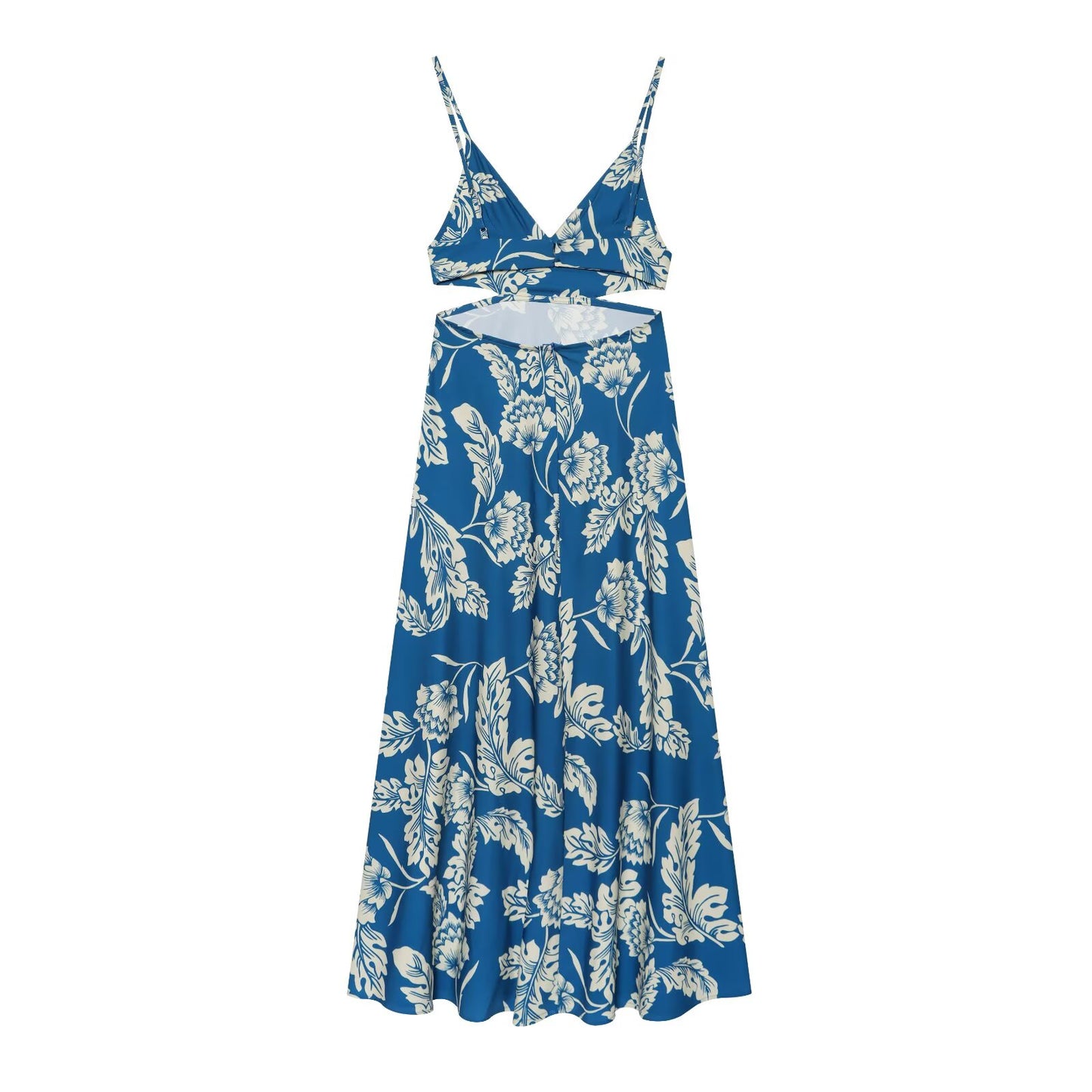 Women's printed split Midi dress