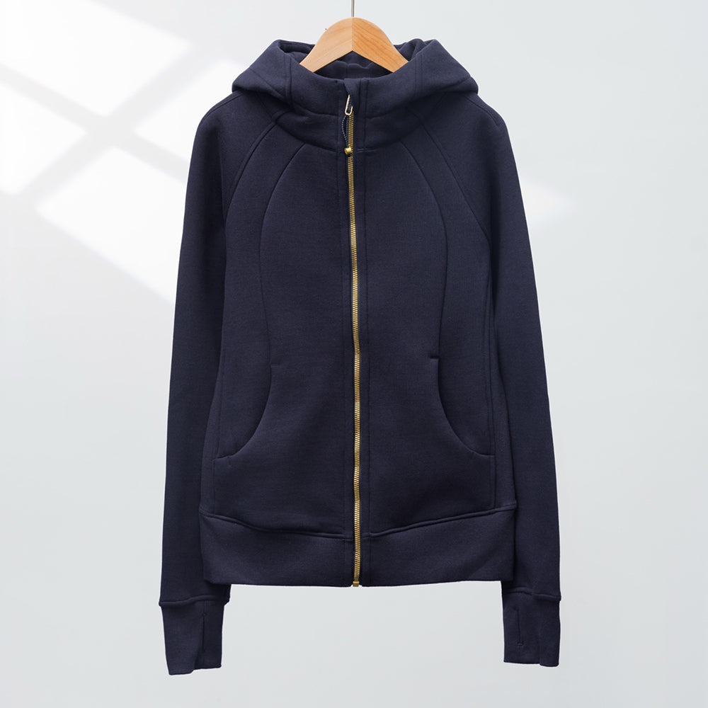 LU women's new zipper hoodie slim plus velvet yoga jacket