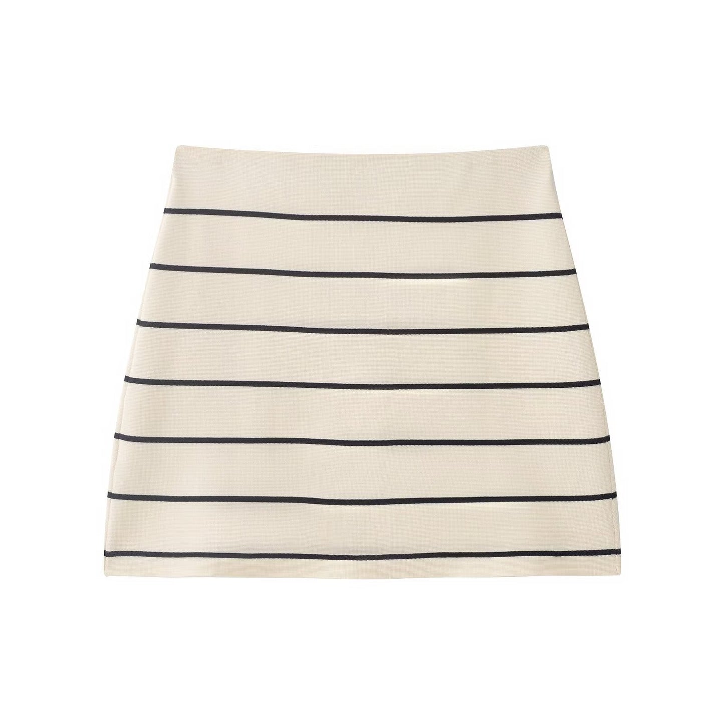 suit Women's 2 pieces striped short sleeved knitted Coat+Skirts