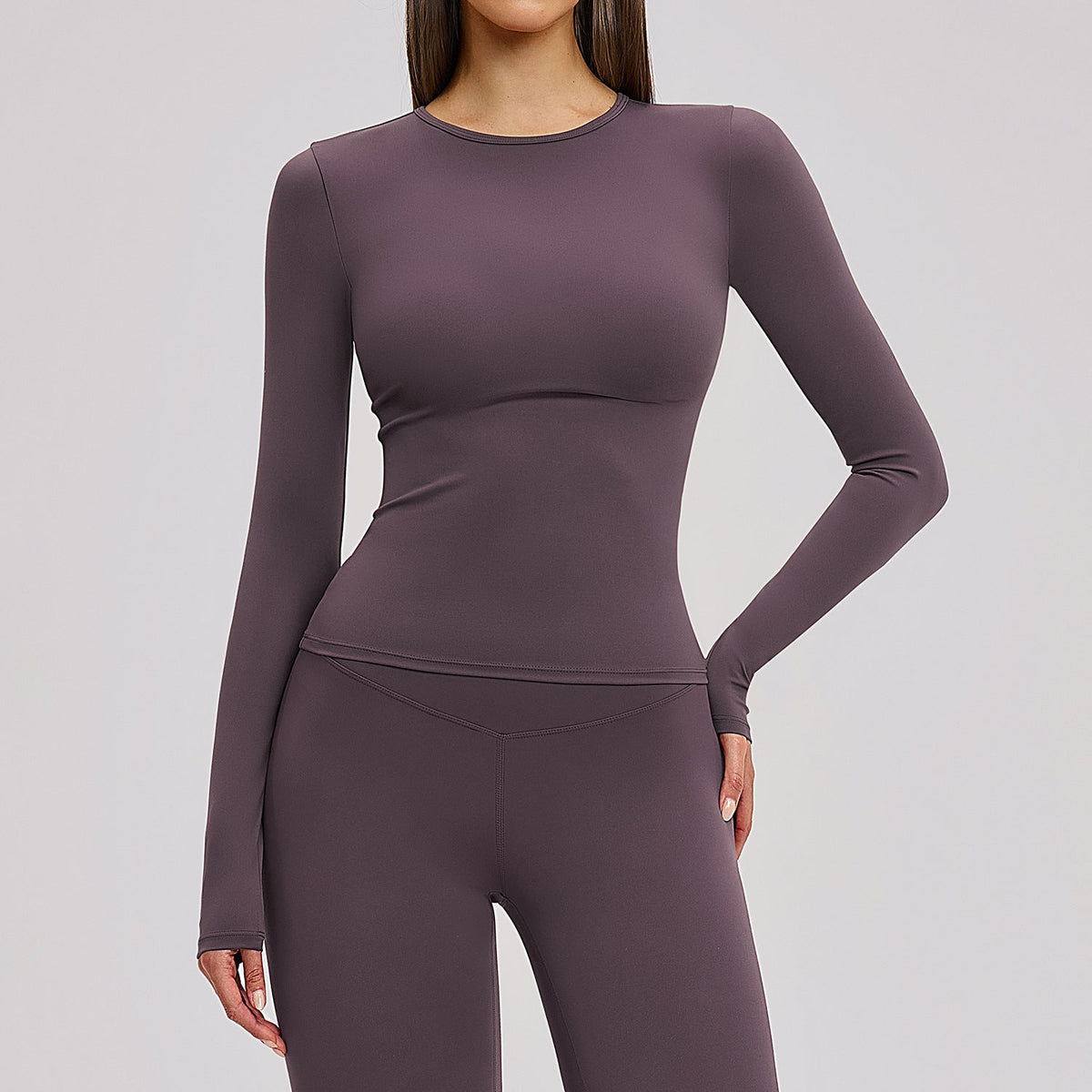 Women's new sanding yoga clothes running Pilates top