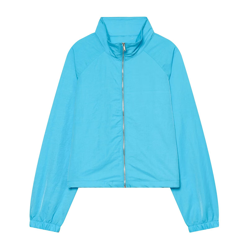 Women's technology fabric stand collar zipper Coat
