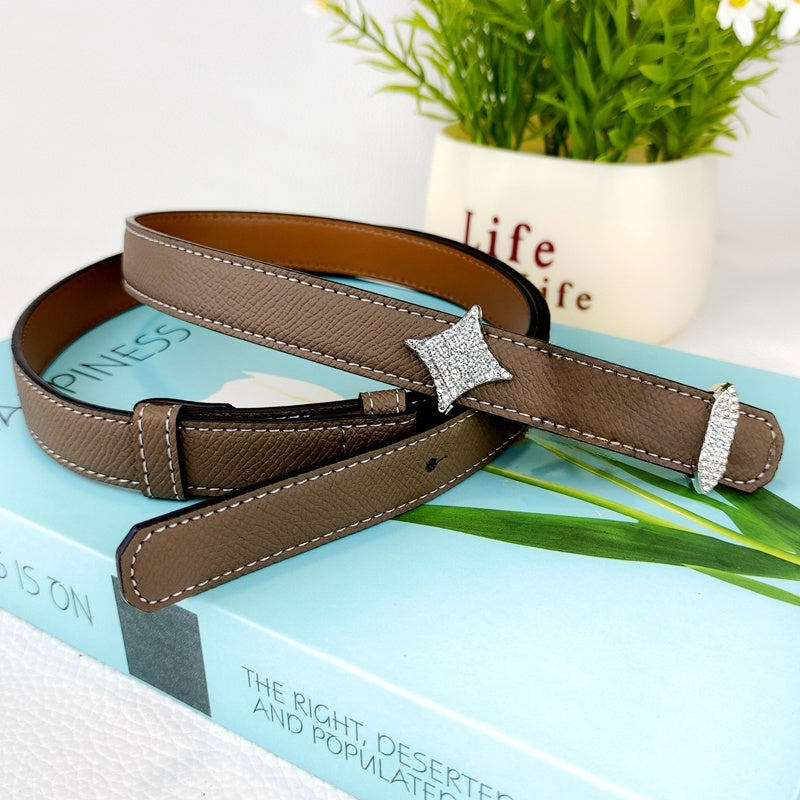 Women's new fashion rhinestone accessories belt with A Box