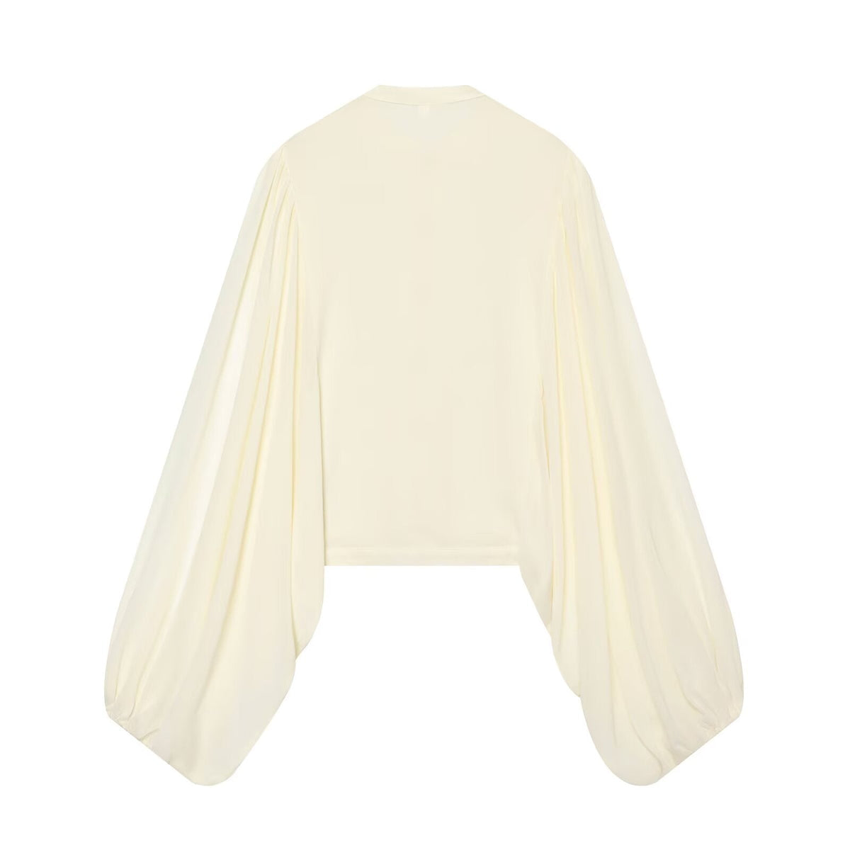 Women's long sleeved O Neck rope Knot button shirt