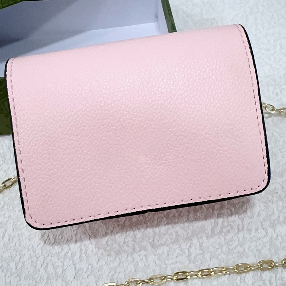 Women's new Joker metal chain flip design mini bag