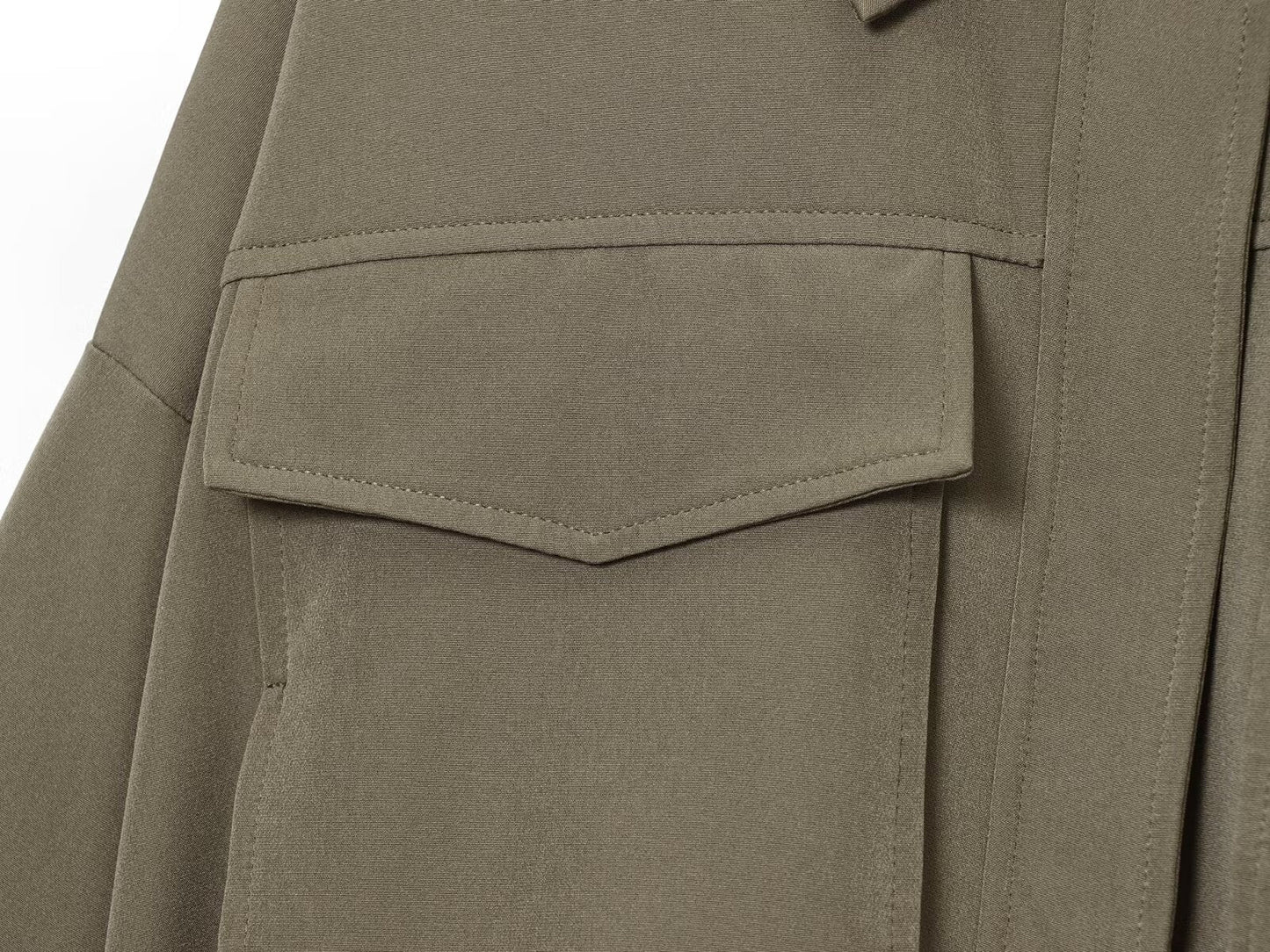 Women's new pleated hem loose pilot jacket Coat