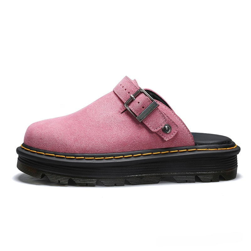2026 women's new platform sandals and slippers plus size half-enclosed slippers have a shoe box