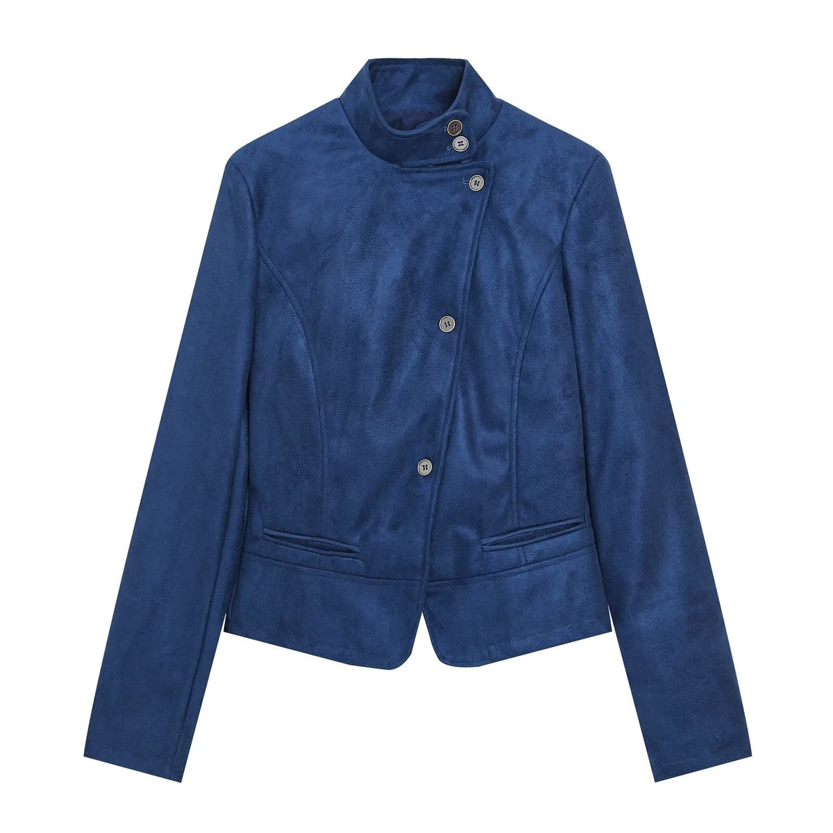Women's Anti suede effect stand collar Coat