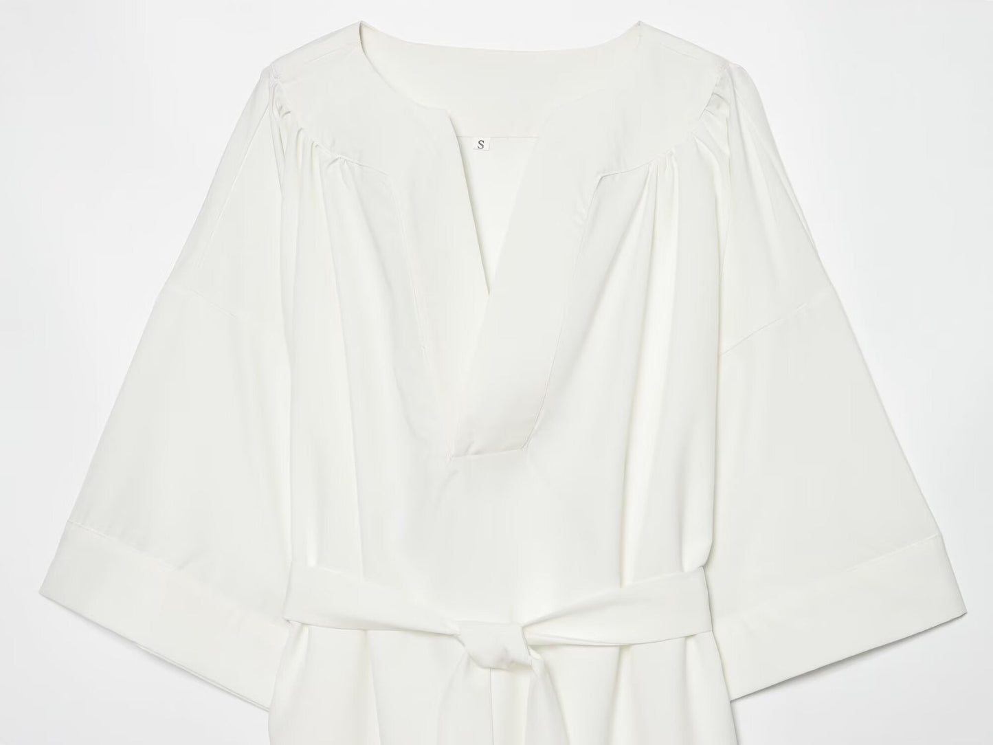 Women's With Belt loose long shirt style dress