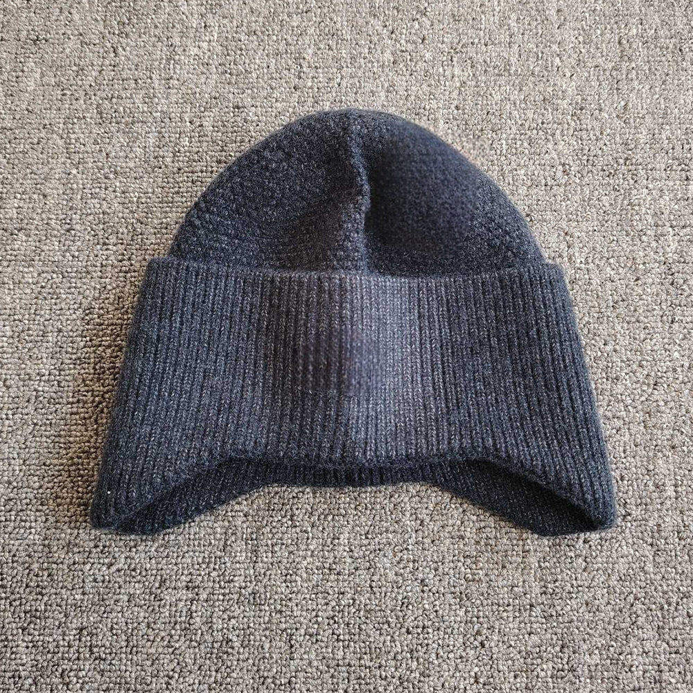 New Joker fashion knit hem arc top cold hat ear protection hat
