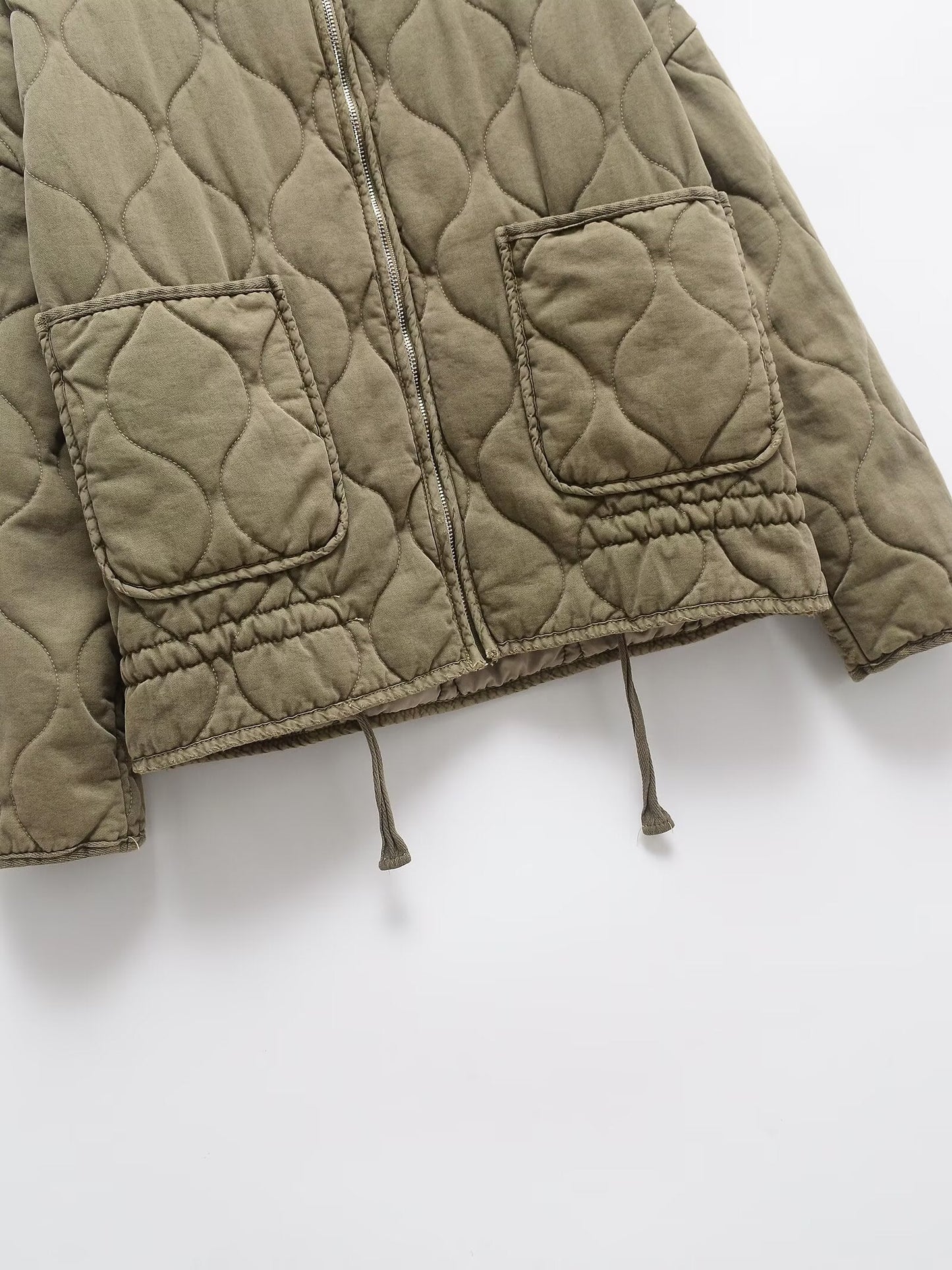 Women's winter loose warm standing collar cotton Coat