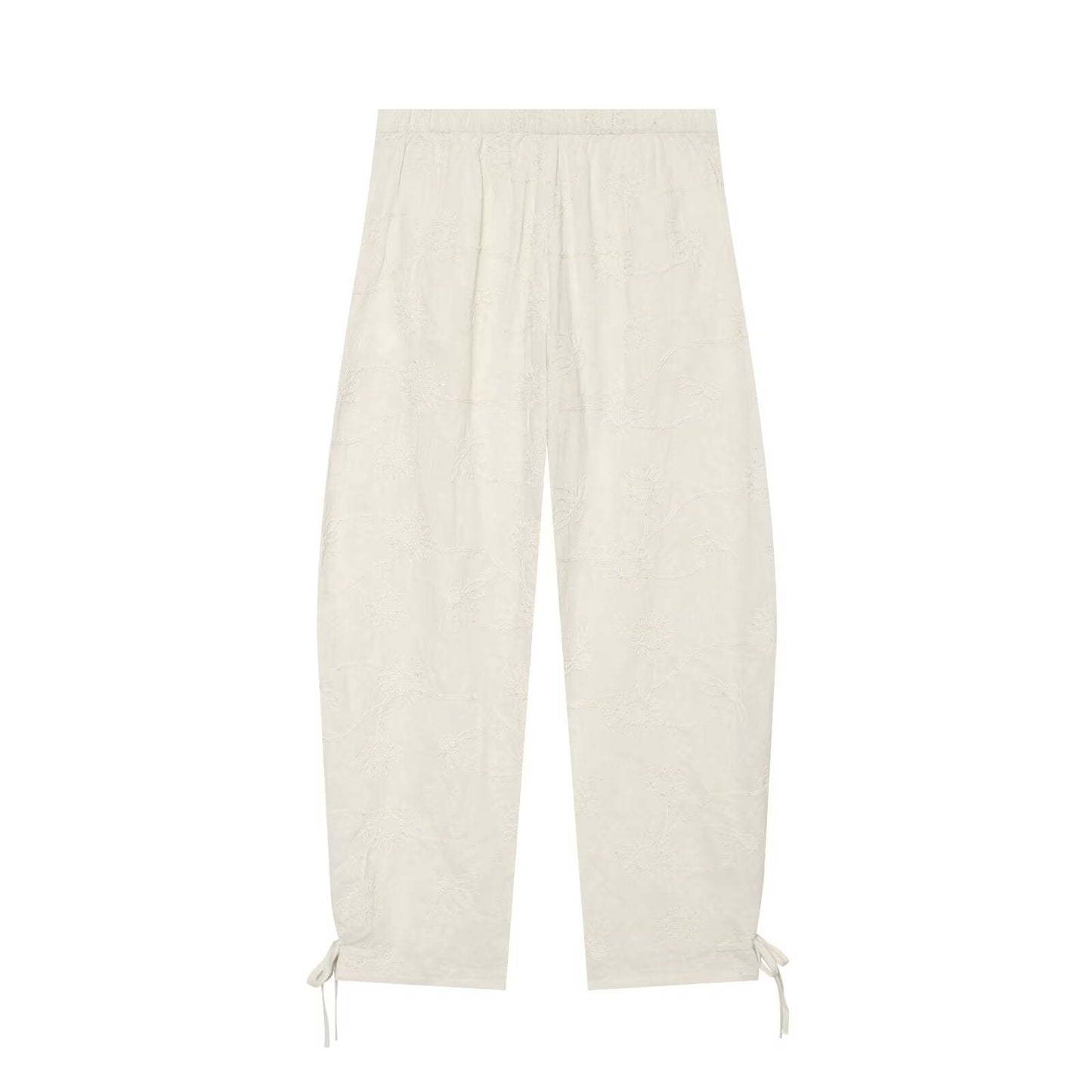 suit Women's 2 pieces embroidered bead hanging neck top+lantern pants