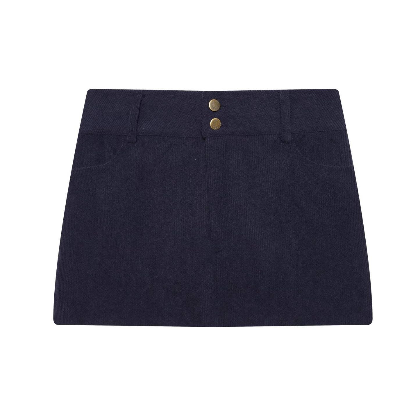 Women's Flip decoration slim corduroy mini skirt
