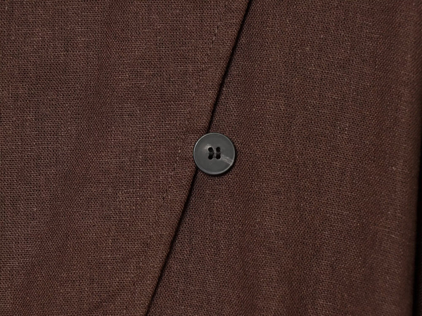 Women's linen blended Button-up Coat