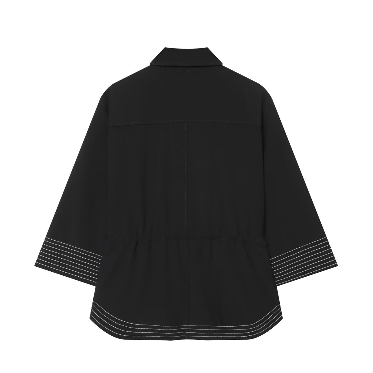 suit Women's 2 pieces contrasting color stitching lapel shirt+pants