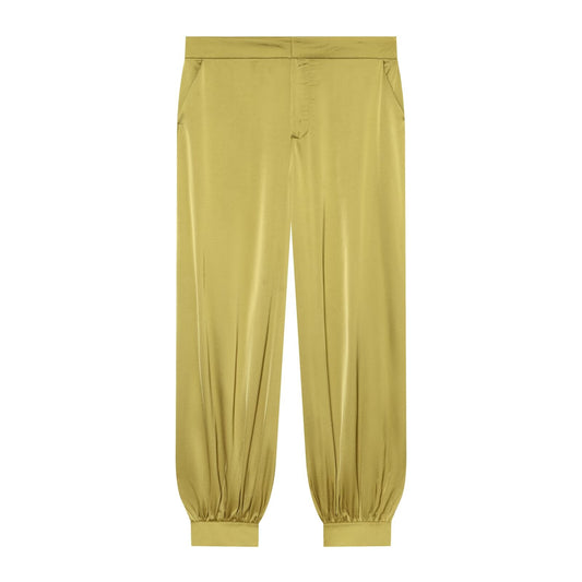 Women's casual satin textured lantern pants