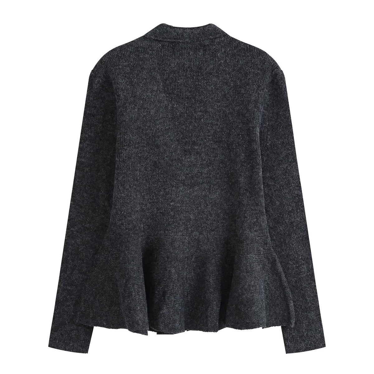 Women's short skirt style hem V-neck zipper Coat