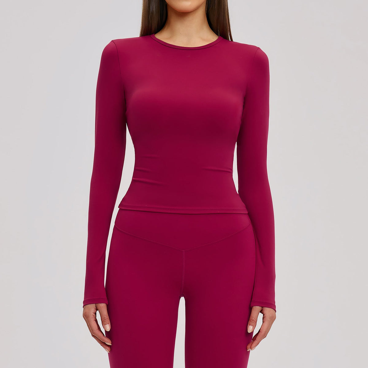 Women's new sanding yoga clothes running Pilates top