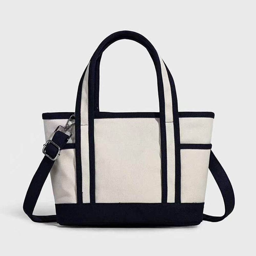 Women's new contrast detachable shoulder strap handbag