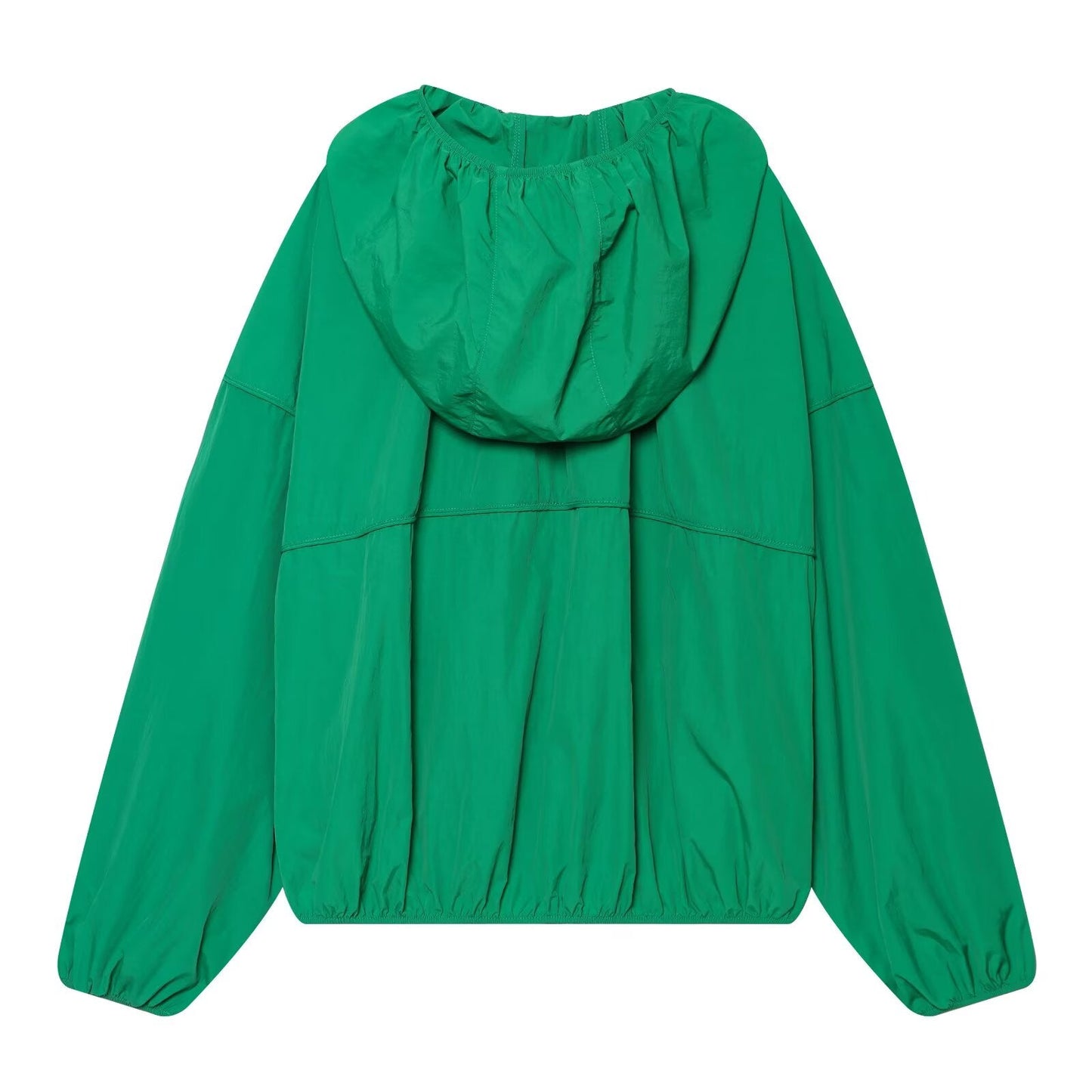 Women's loose hooded technology fabric Coat