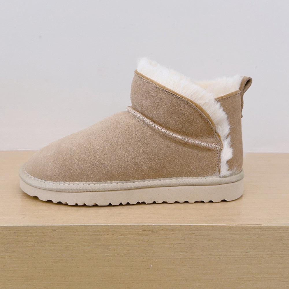 Women's new wild burr design short snow boots