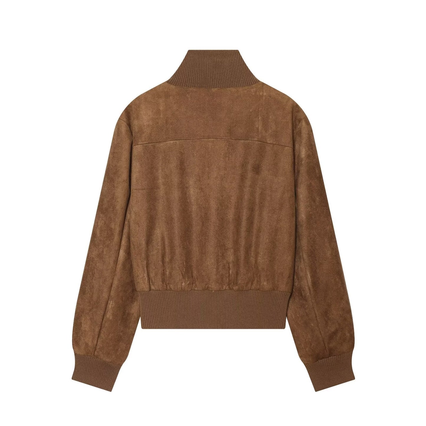 Women's suede texture short pilot jacket Coat