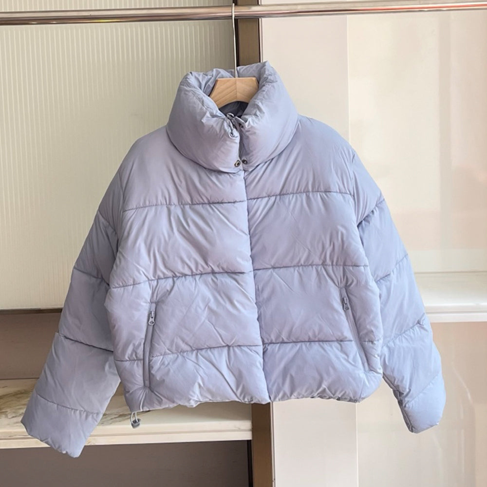 Women's new stand-up collar short puffs cotton-padded jacket