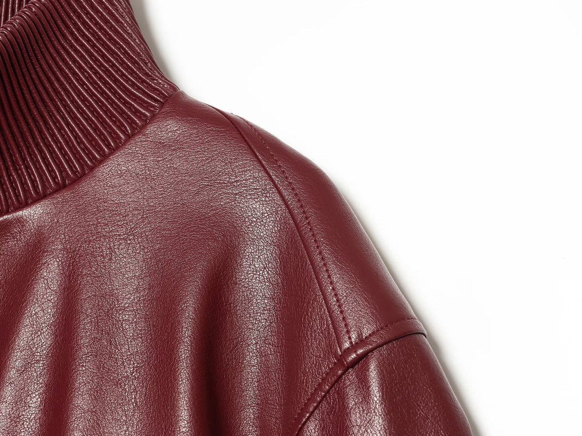Women's with shoulder pads short pilot jacket Coat