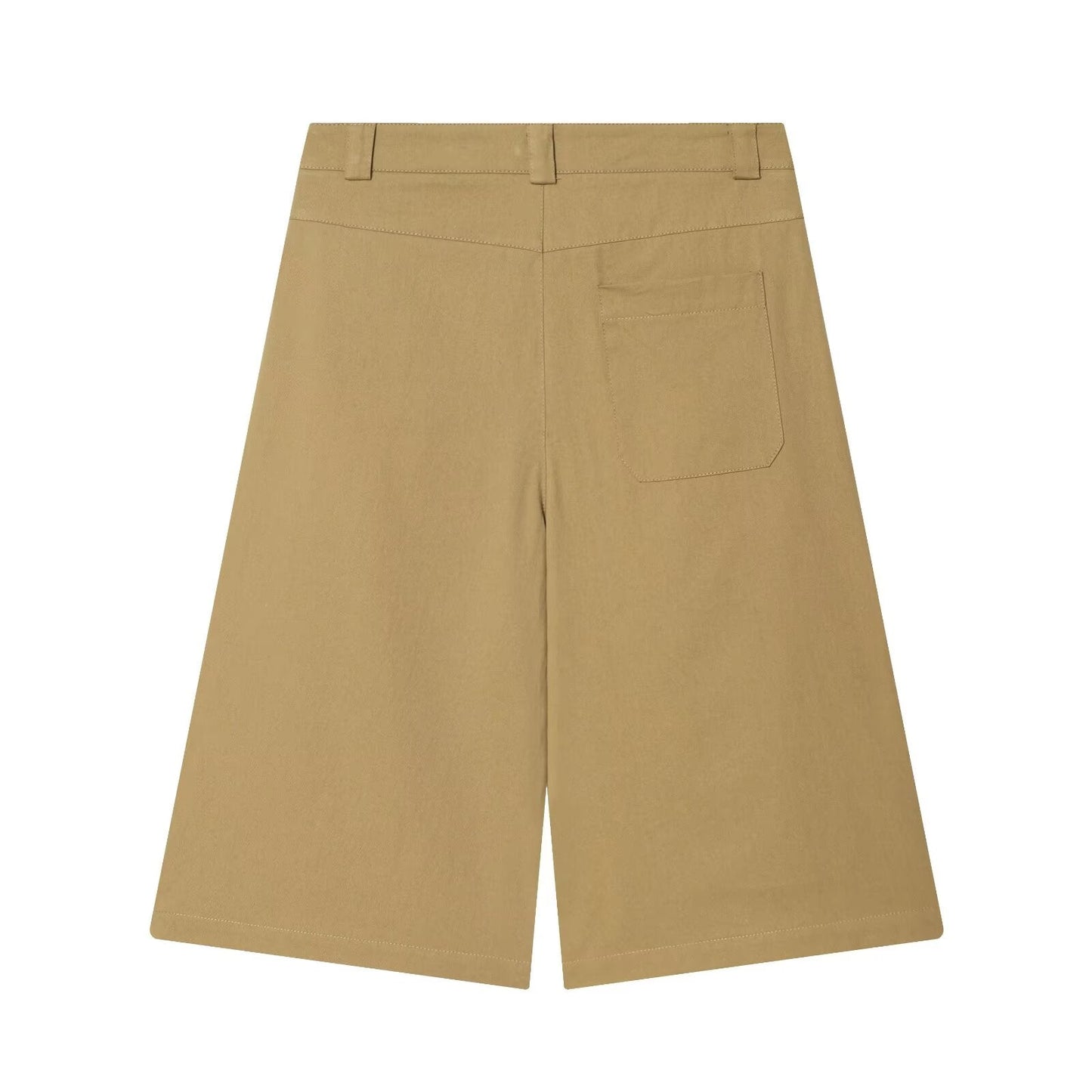 Women's pleated long style casual shorts