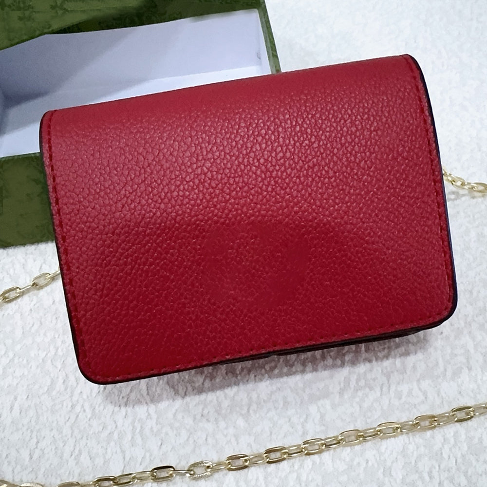 Women's new Joker metal chain flip design mini bag