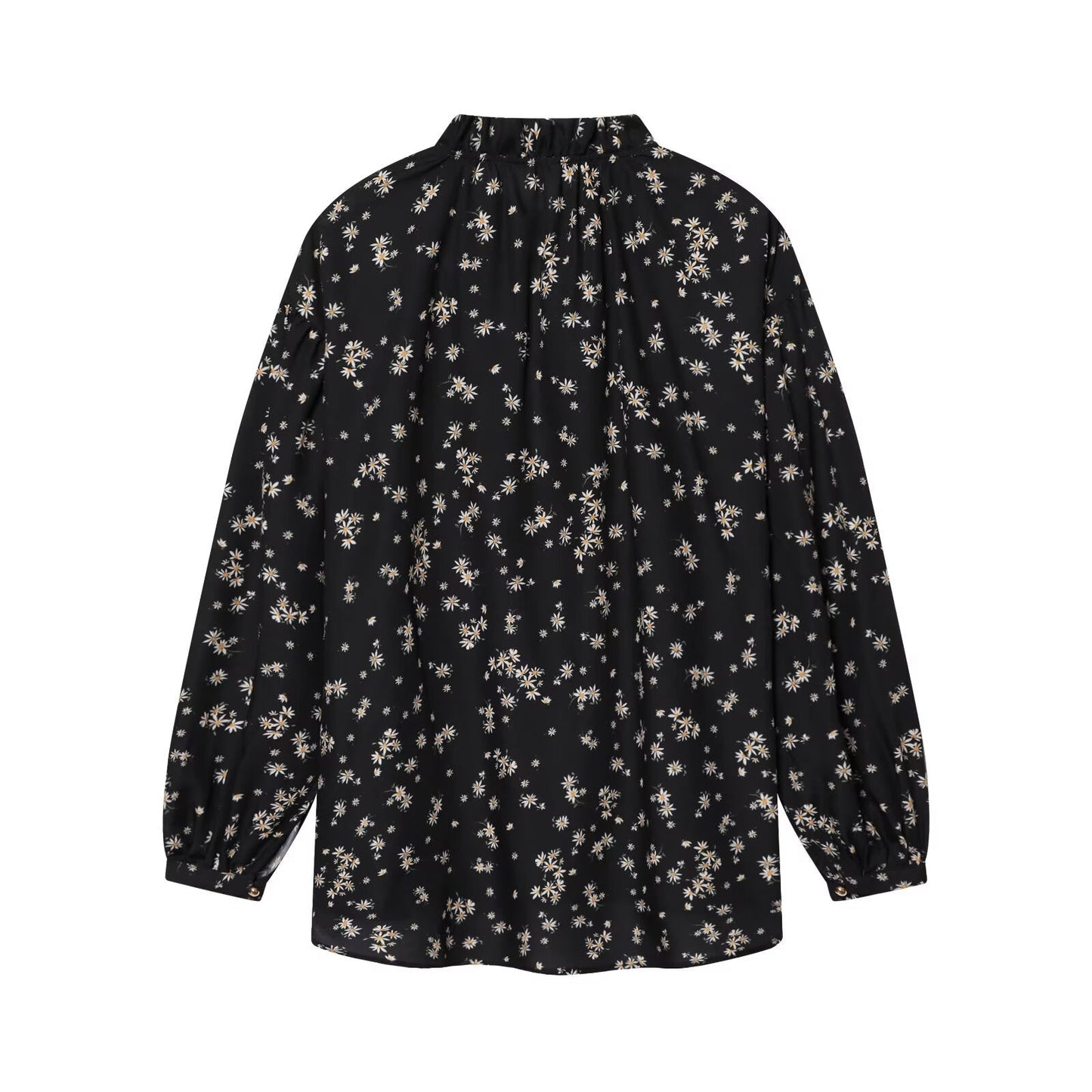 2026 Women's printed V-neck lace up shirt