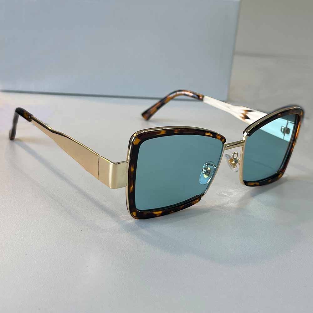 Women's new sunglasses gradient metal temple sunglasses