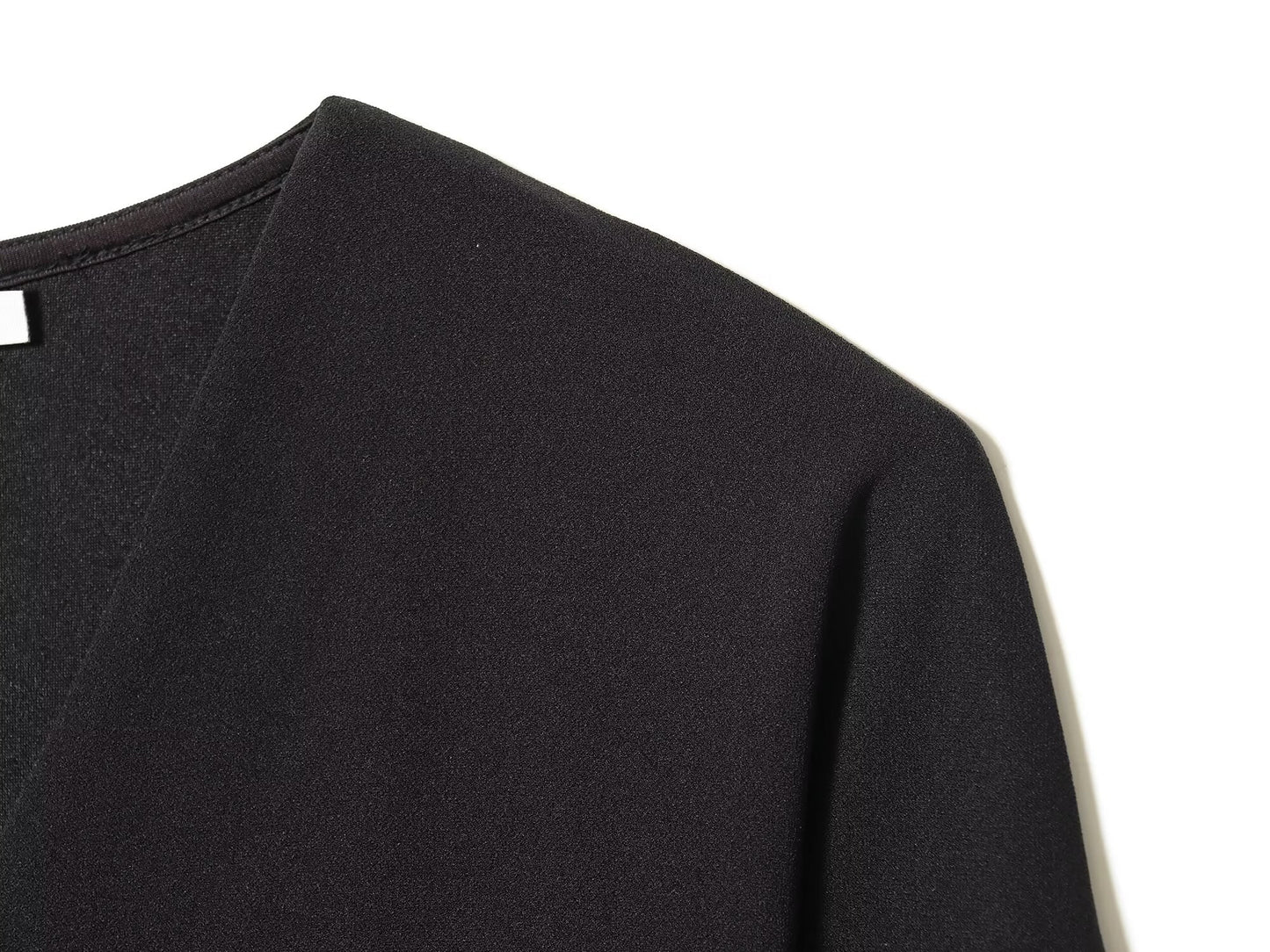 Women's New Black V-neck Button-up Top