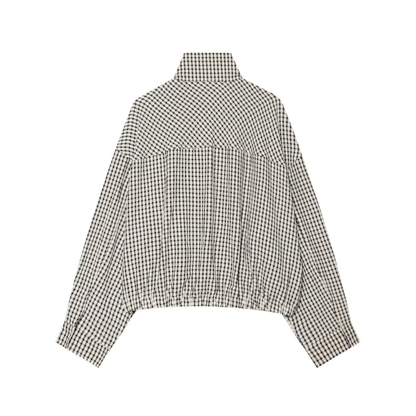 Women's casual plaid pilot jacket Coat