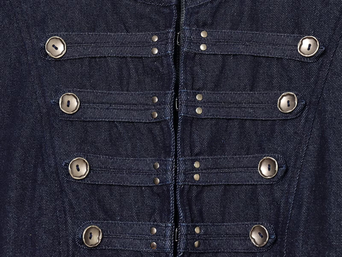 Women's buckle decoration short denim jacket