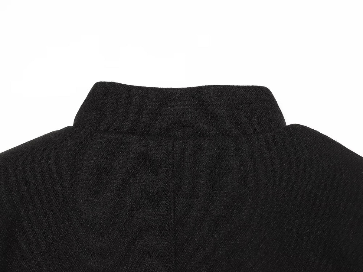 Women's slim short buttoned jacket Coat