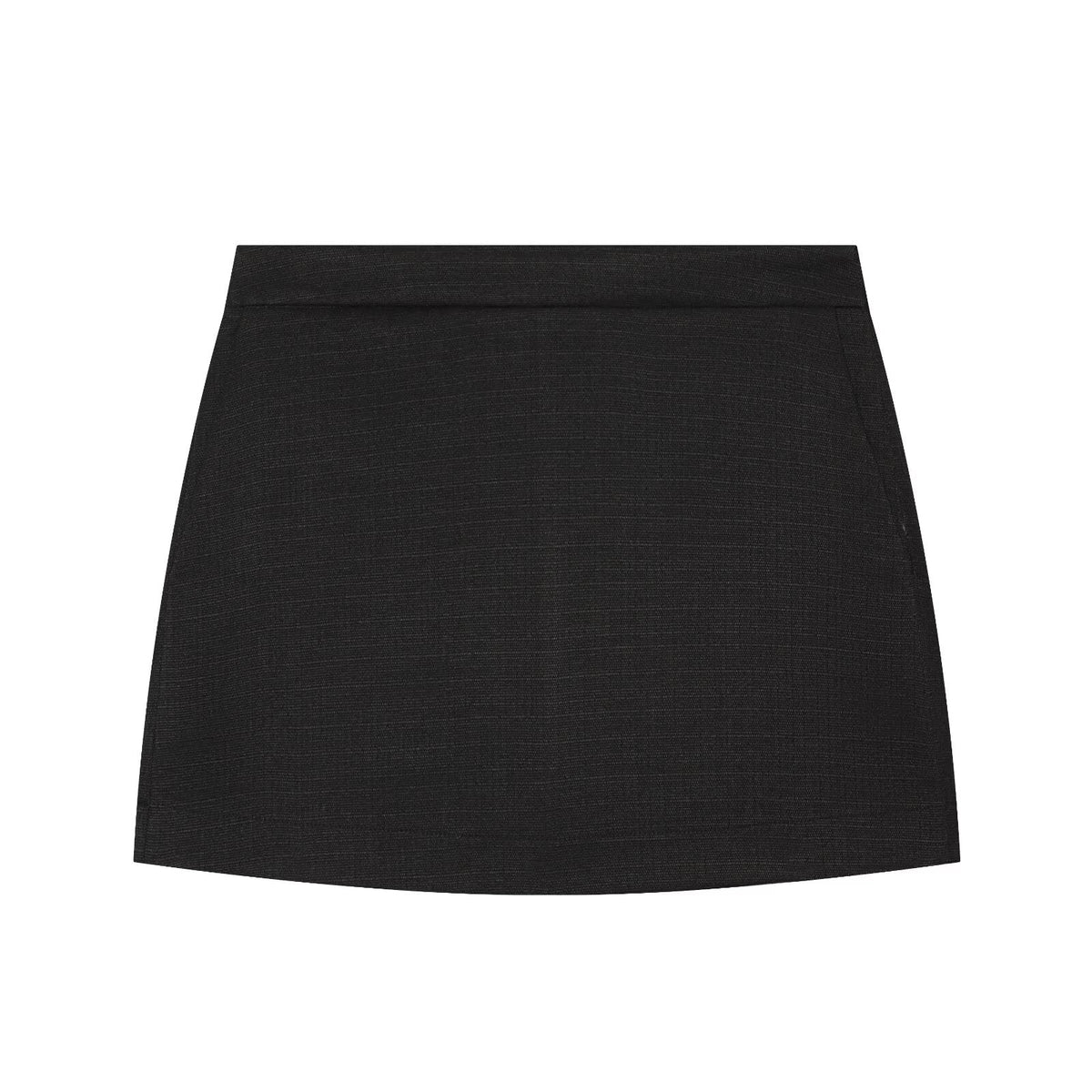 suit Women's 2 pieces button decoration slim black vest+culottes