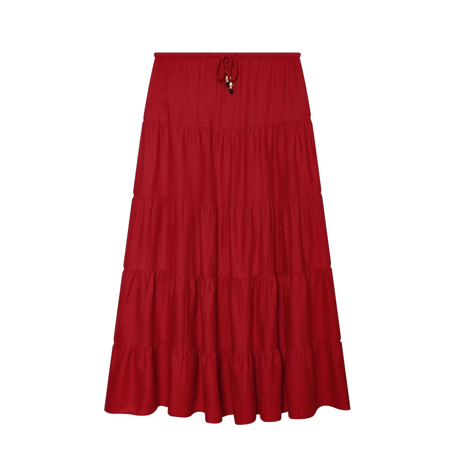 suit Women's 2 pieces linen blend pleated halter neck top+Skirts