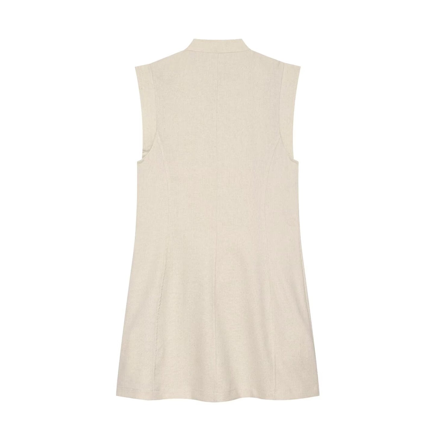 Women's rope knot linen blend mini dress