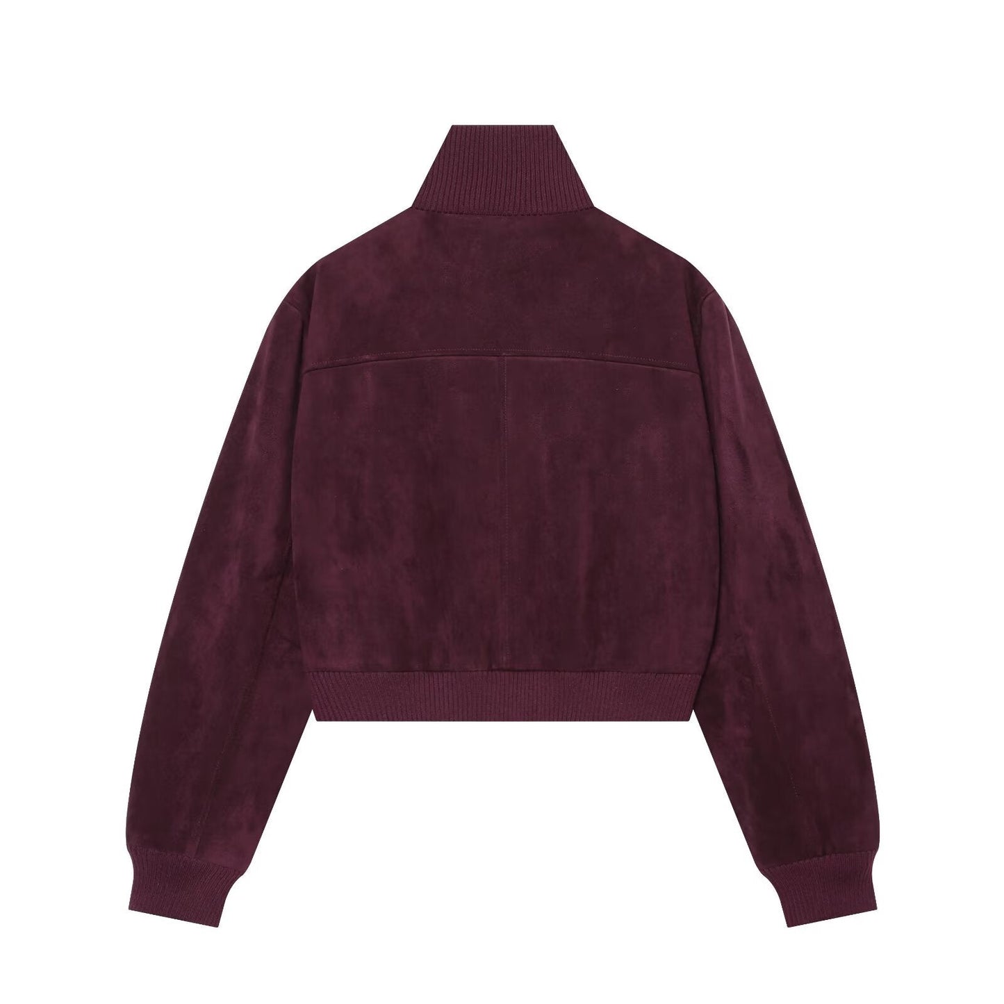 Women's Anti suede effect short stand collar Coat