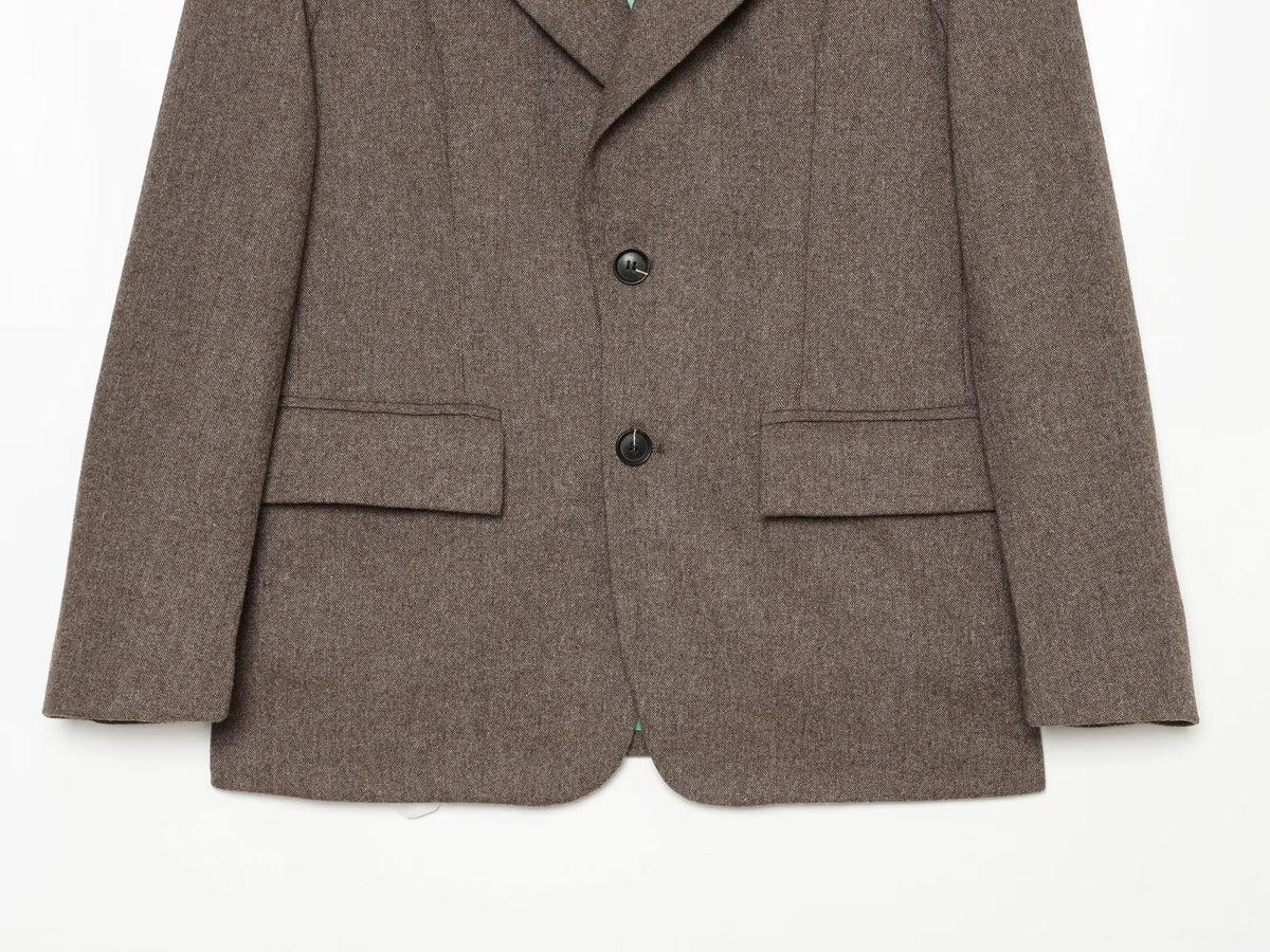 Women's flip cover decoration wool blend Blazer Coat