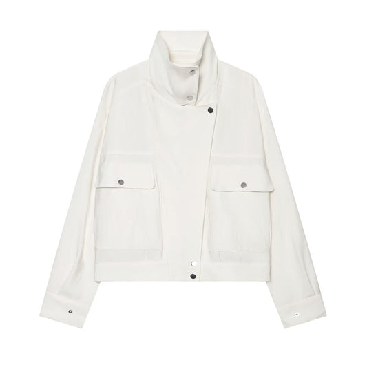Women's Casual Stand Collar Jacket Coat