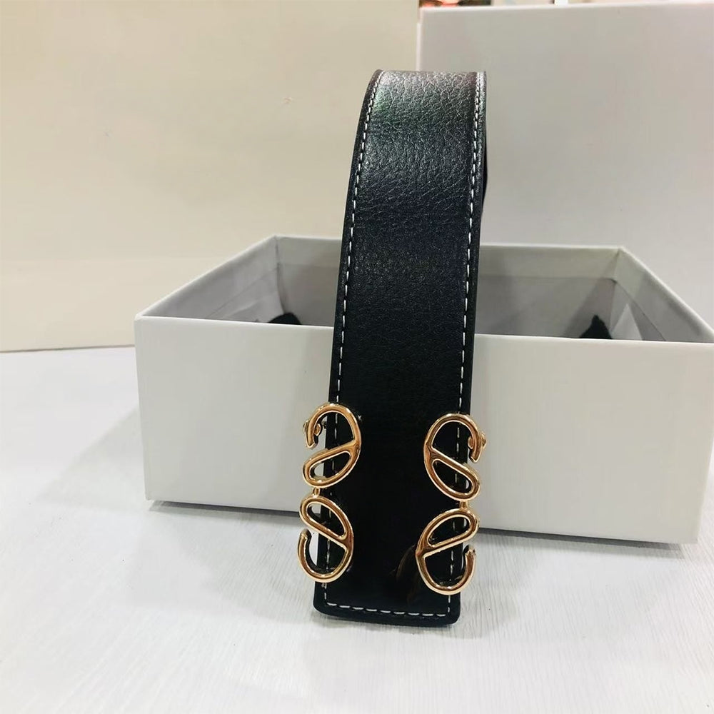 Women's new casual Joker wide belt with A Box