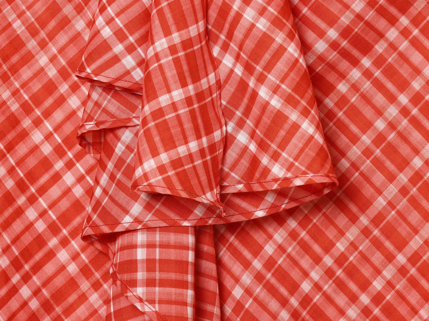 Women's layered decorative Plaid Midi skirt