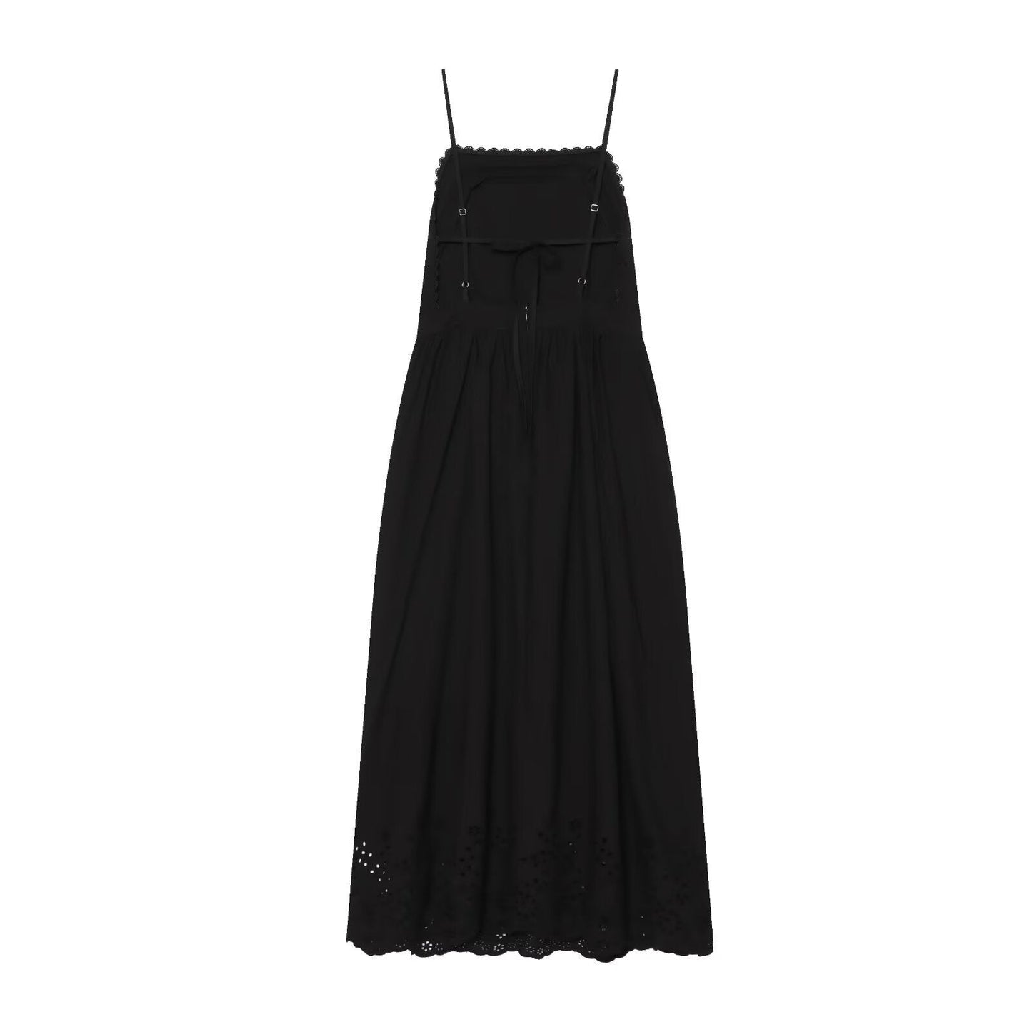 Women's hollowed out embroidered MIDI dress