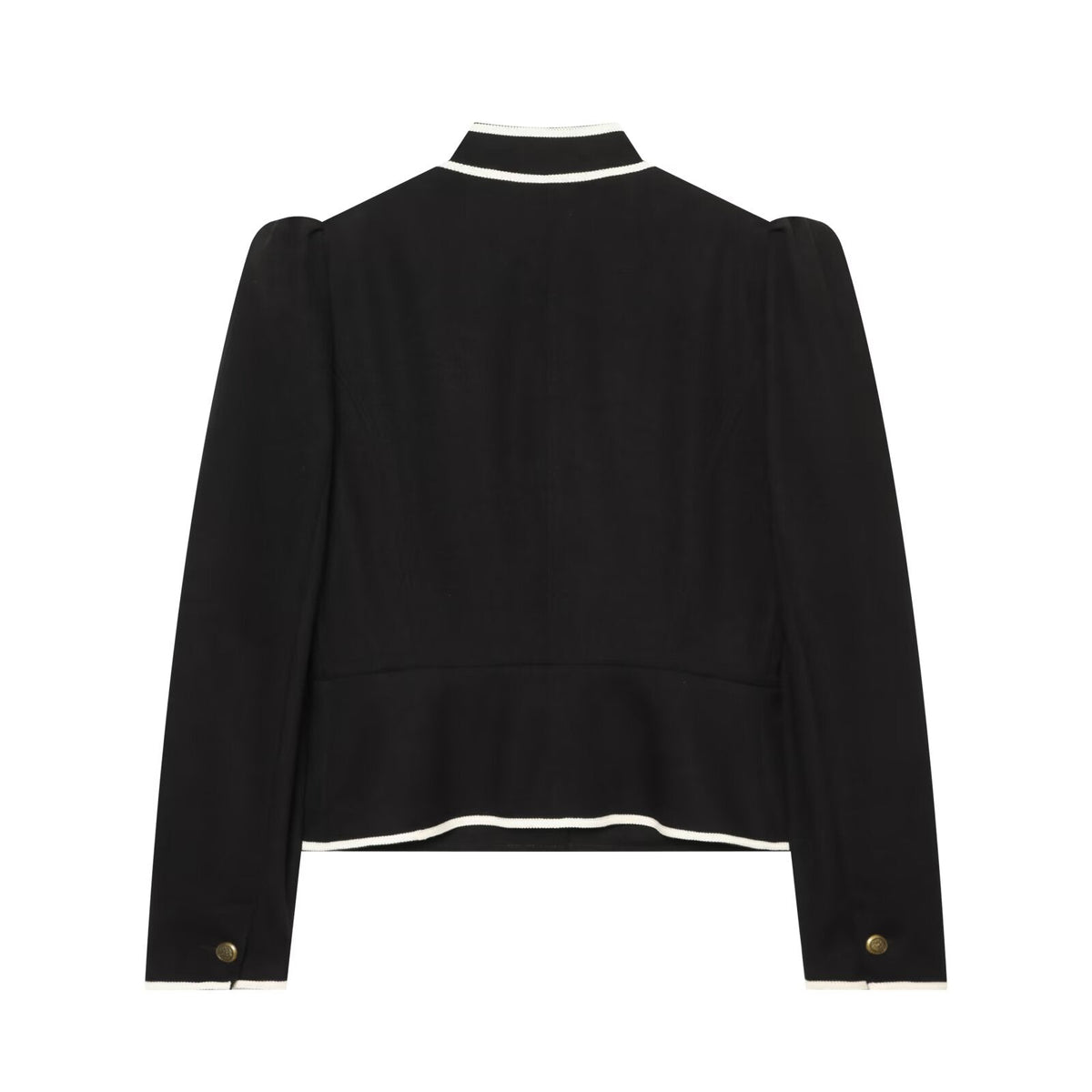 Women's casual contrasting color trimmed Blazer Coat