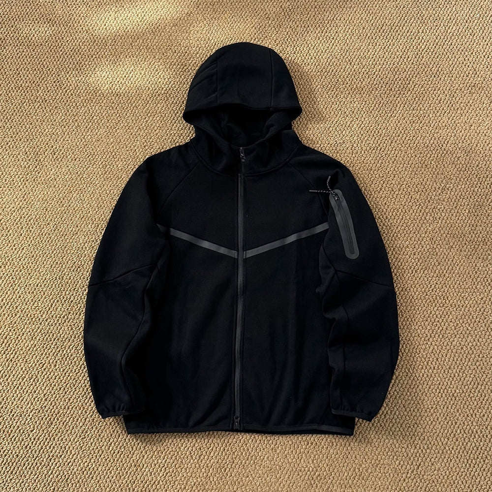 New casual Joker loose slim hooded zipper coat